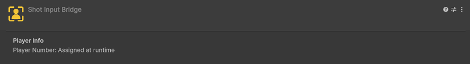 Shot Input Bridge component interface in Unity
